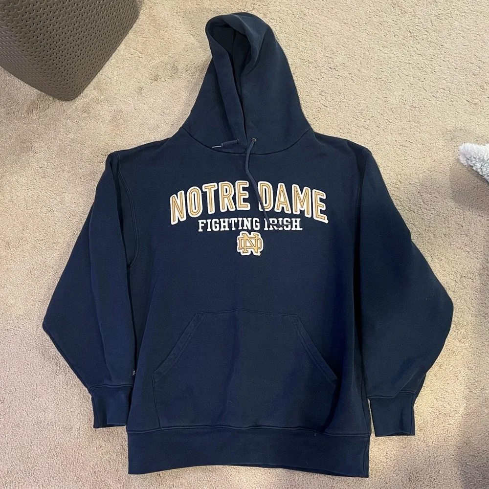 Notre Dame Fighting Irish Hoodie Mens Large Navy Jansport NCAA Pullover - Picture 7 of 8